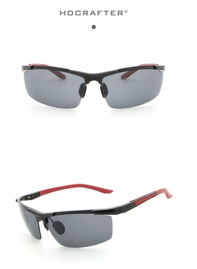 HDCRAFTER Men's Half Frame Night Vision Surround Driving Sunglasses - Image 1