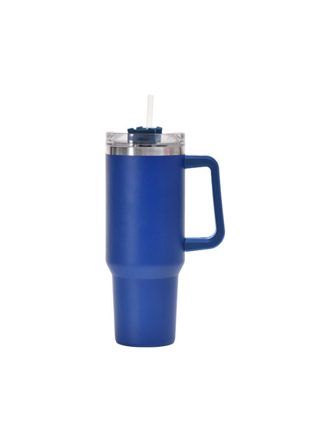 40oz Large-capacity Second-generation Car Cup 304 Stainless Steel Thermos Cup Portable With Handle Straw Ice Cup
