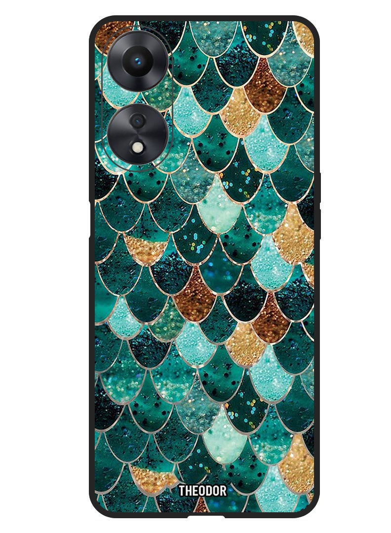 Theodor Protective Case Anti Scratch Shock Proof Bumper Cover For Oppo A98 Fish Gills Pattern - Image 1