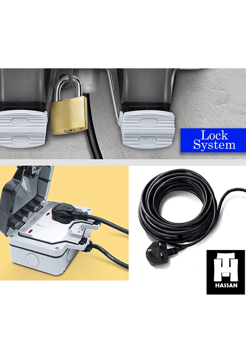 Hassan - Waterproof Double Socket Extension with Long Cable - Image 1