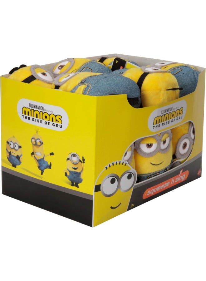 Minions Squeeze and Sing Plush Toy for Kids, Soft Interactive Minions Character Toy with Sounds and Music for Children Age 3+ ASSORTED - Image 1