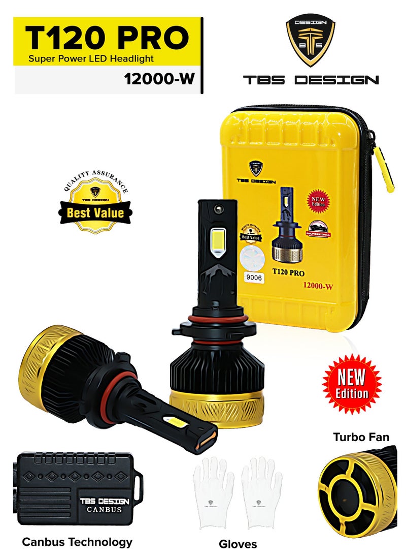 تي بي إٍس ديزاين - قطعتان 9005240 وات مجموعة لمبة المصباح LED 24000 لومن Xtreme Bright مع درجة حرارة اللون 6500K - Image 1