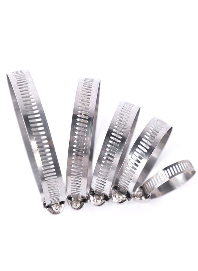 201 Hose Hoop Manufacturers Stainless Steel Hose Hoop Galvanized American Hose Hoop Water Pipe Pipe Pipe Clamp Hoop-Specifications And Models:201 Semi-steel Hose Clamp 21-44(12mm)  - Image 3