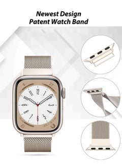 Generic Stainless Steel Milanese Loop Compatible with Apple Watch Band 46mm 42mm 44mm 45mm 49mm men and women, Mesh Loop Magnetic Clasp Replacement for iWatch Bands 10 , Black  - Image 3