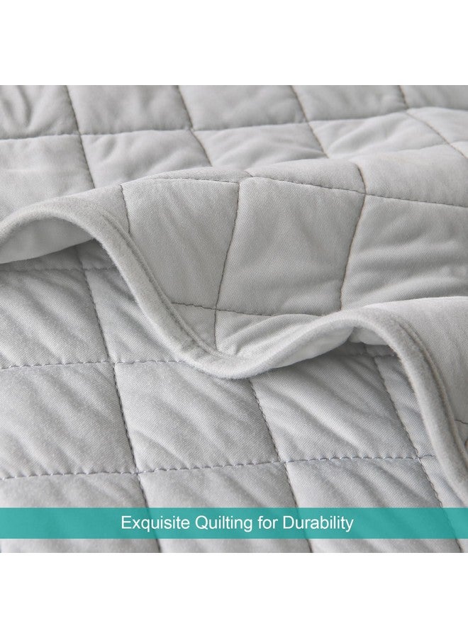 Biloban Toddler Blanket for Daycare, Baby Crib Nap Blankets Comforter, Quilted Kids Cot Bed Blanket 30"x40", Soft Throw Blanket for Kids, Lightweight Grey Swaddle Blanket Boys & Girls - Image 2