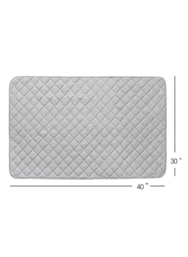 Biloban Toddler Blanket for Daycare, Baby Crib Nap Blankets Comforter, Quilted Kids Cot Bed Blanket 30"x40", Soft Throw Blanket for Kids, Lightweight Grey Swaddle Blanket Boys & Girls - Image 4