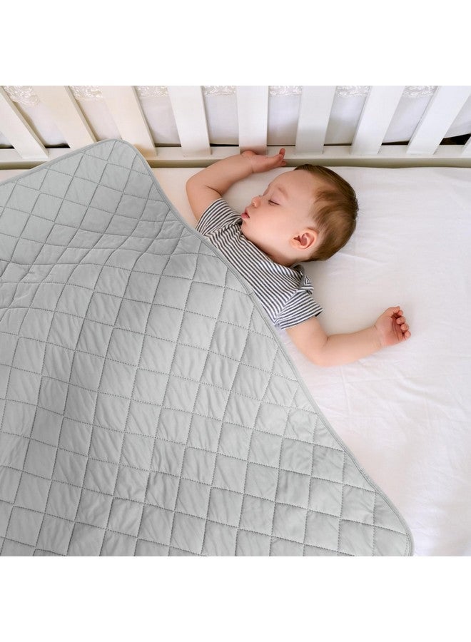 Biloban Toddler Blanket for Daycare, Baby Crib Nap Blankets Comforter, Quilted Kids Cot Bed Blanket 30"x40", Soft Throw Blanket for Kids, Lightweight Grey Swaddle Blanket Boys & Girls - Image 5
