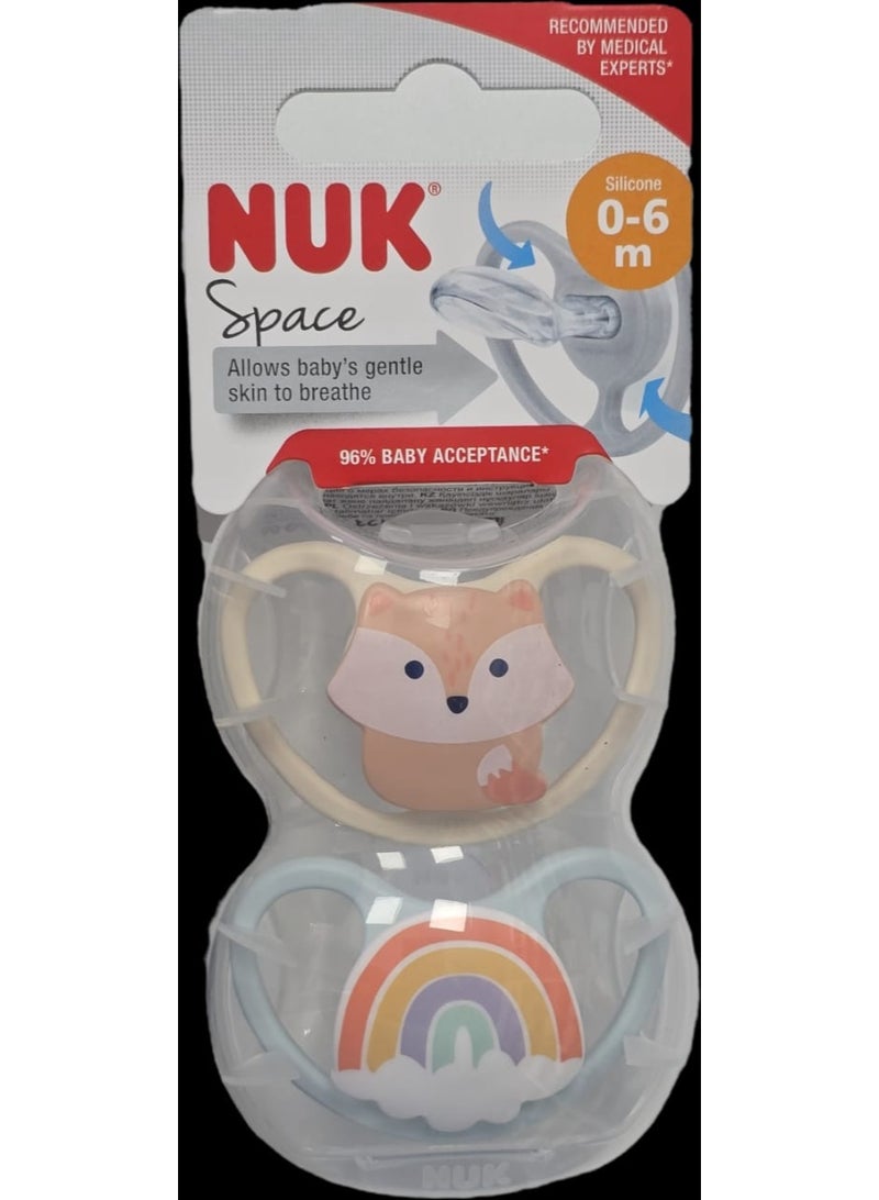 NUK Space Silicone Soother 0-6m B