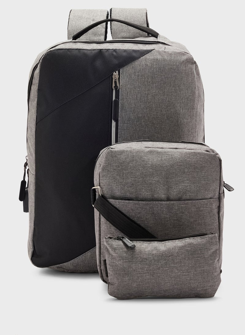 Seventy Five Set 0F 3 Backpack, Messenger And Pouch  - Image 4