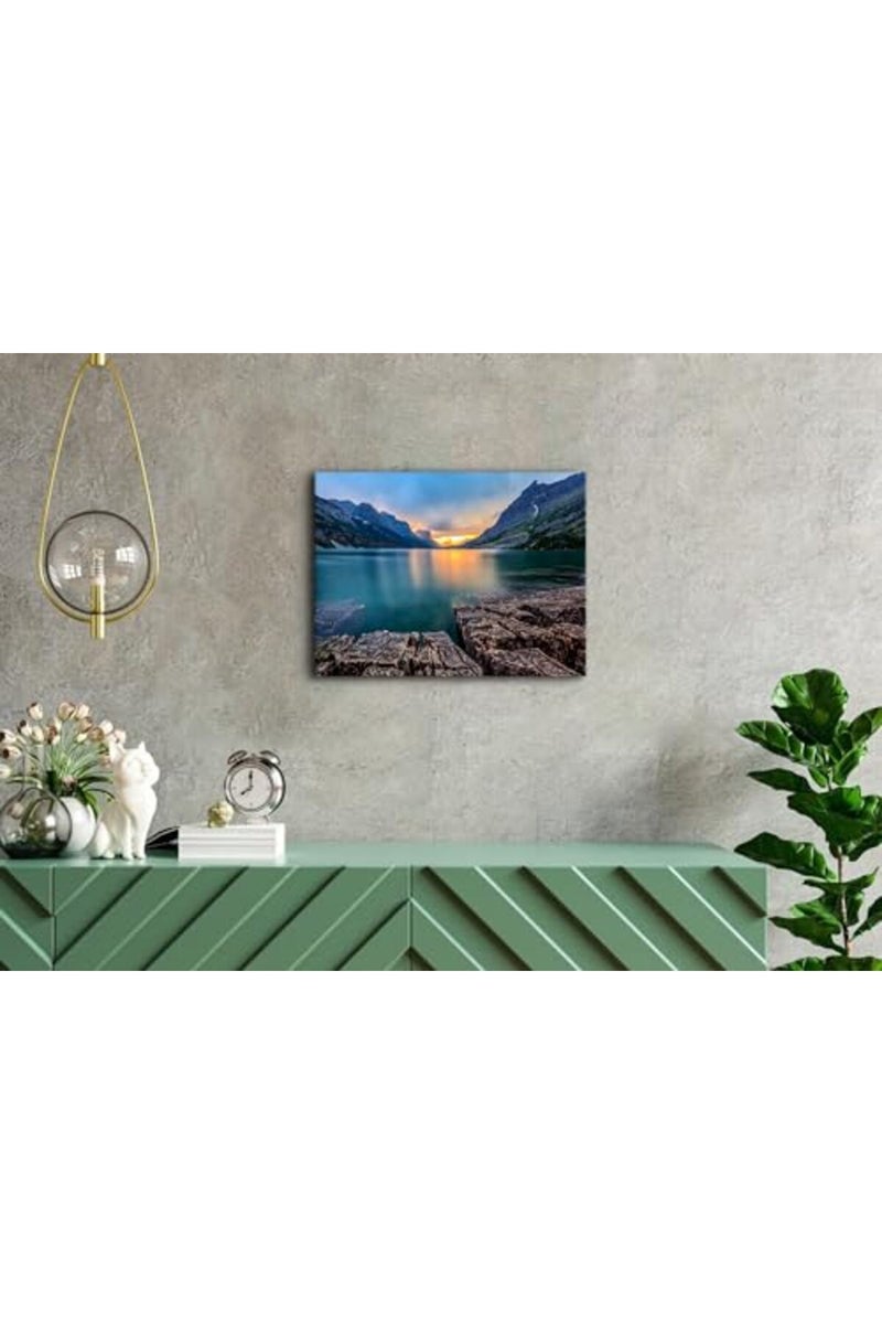 YOOOAHU Saint Mary Lake Canvas Wall Art - Image 3