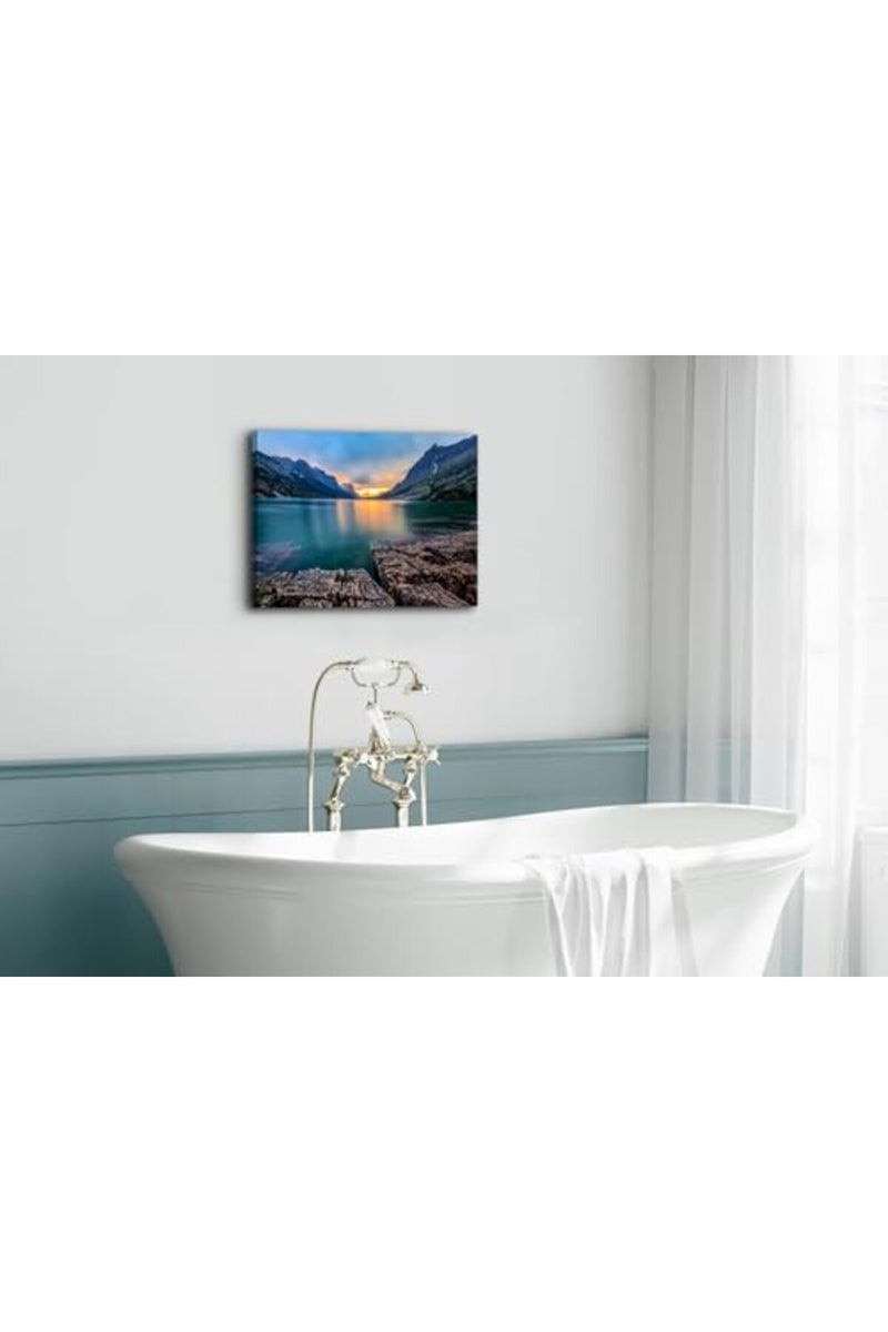 YOOOAHU Saint Mary Lake Canvas Wall Art - Image 5