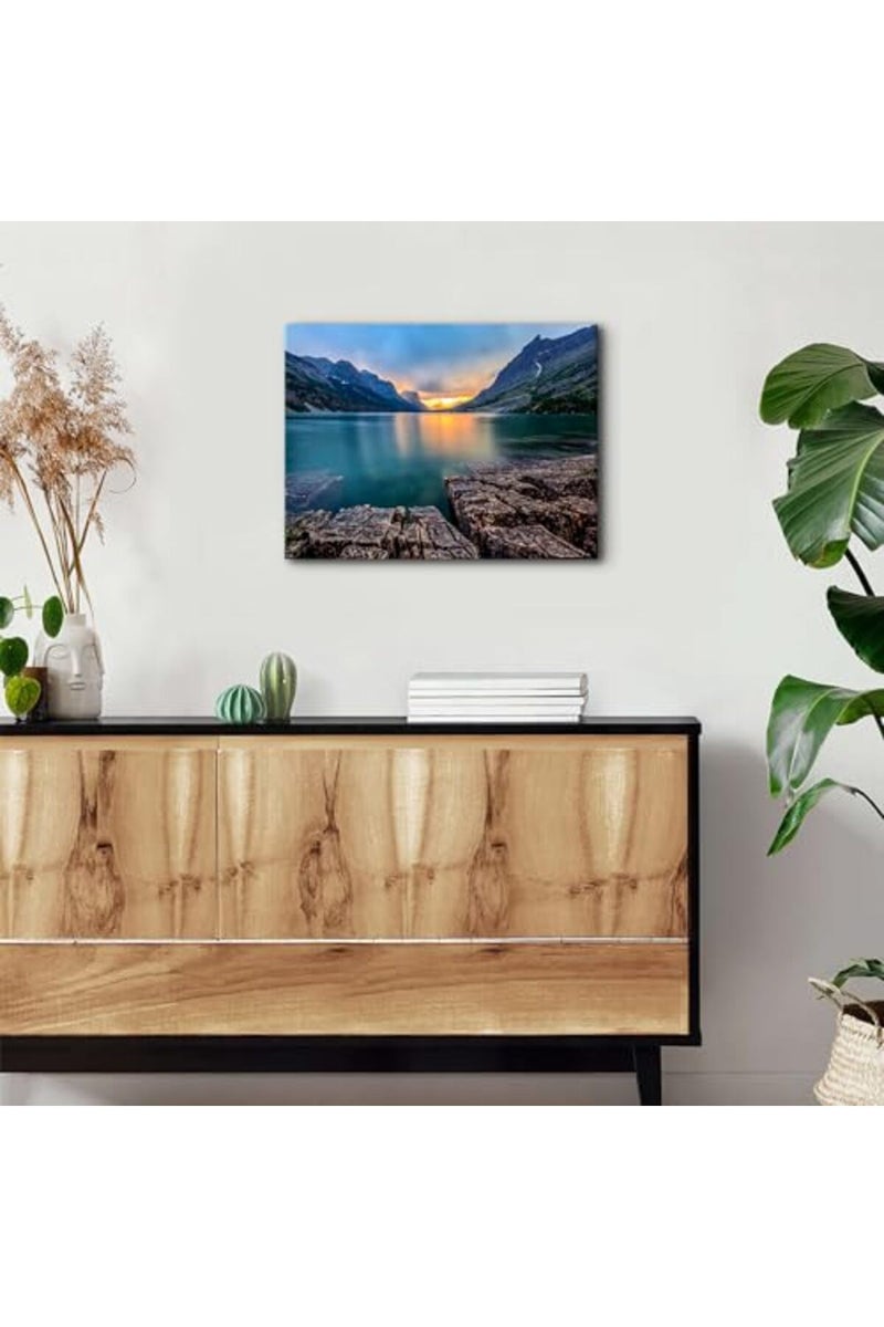 YOOOAHU Saint Mary Lake Canvas Wall Art - Image 2