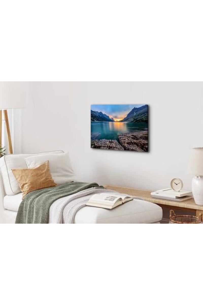 YOOOAHU Saint Mary Lake Canvas Wall Art - Image 4