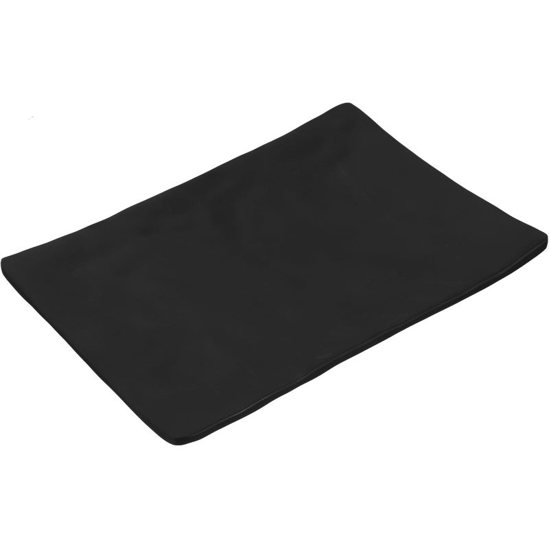 Black Frosted 8 Inch Rectangular Sushi Plate Japanese Sashimi Serving Dish For Home And Restaurant - Image 2