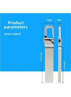 Generic USB Flash Drive High-speed 3.0 Creative Metal USB Flash Drive 64G Gift Car 128G USB Flash Drive Lettering Logo-Color:Silver-Capacity:USB3.0-128GB  - Image 4