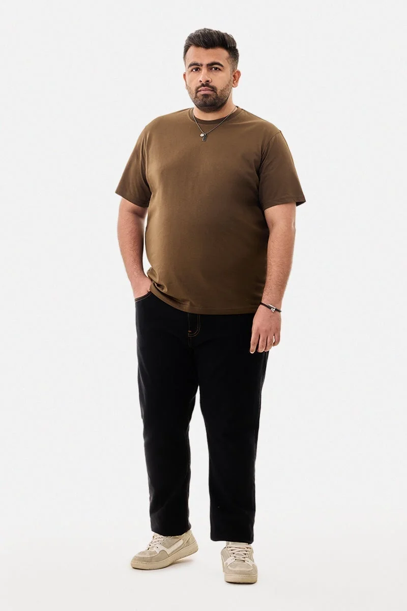 SNITCH Plus Size 100% Cotton Regular Fit T-Shirt