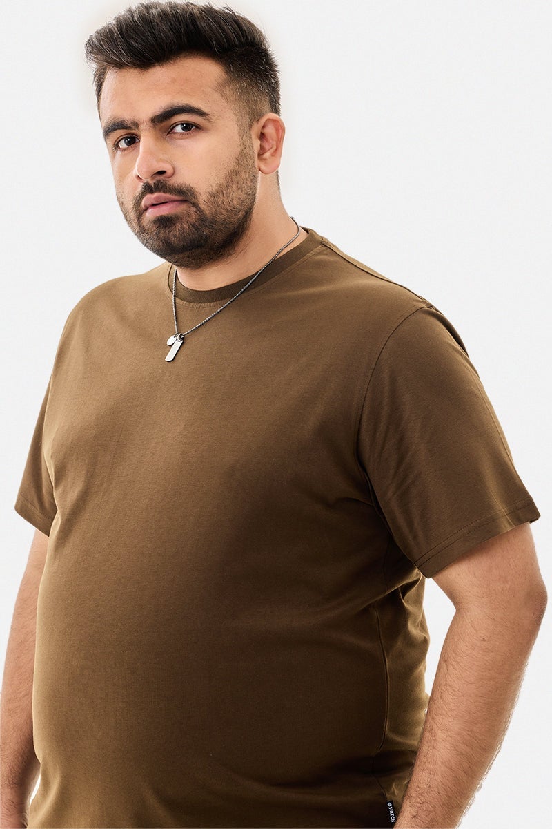 سنيتش تيشيرت قطن % مقاس كبير بقصة عادية - Image 3