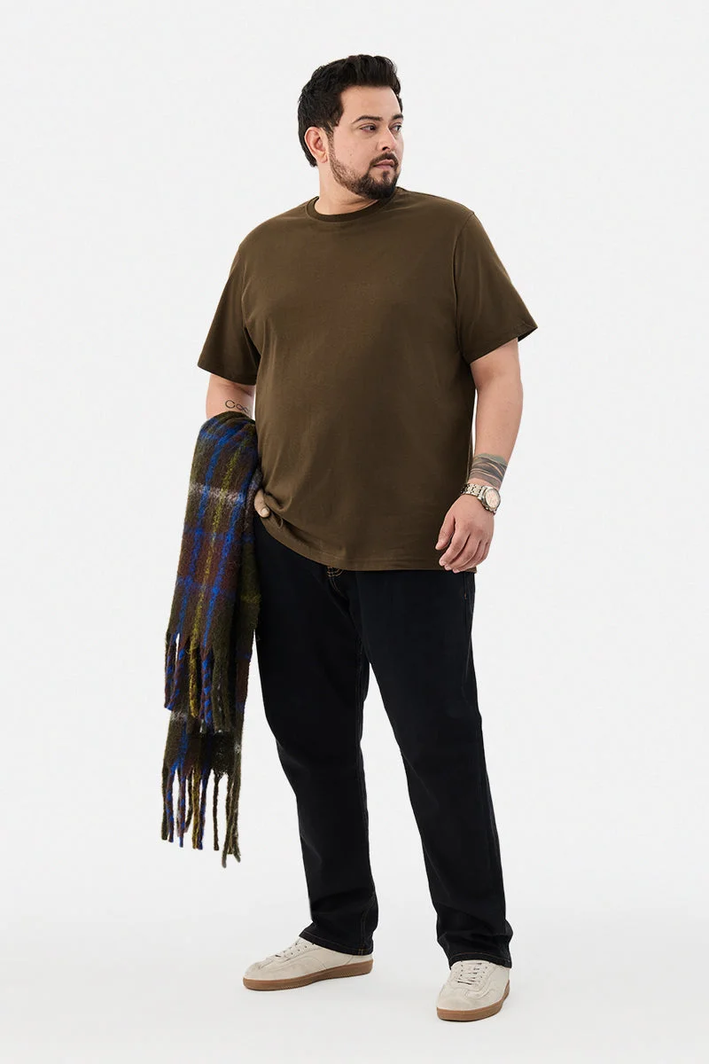 SNITCH Plus Size 100% Cotton Regular Fit T-Shirt
