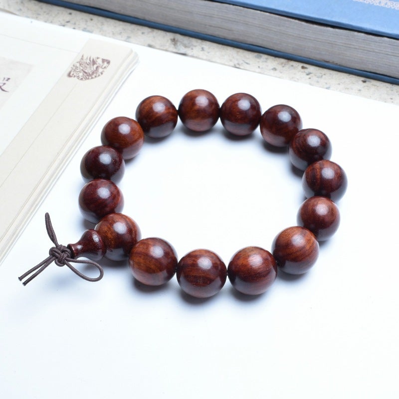 Venus Old Material Zambia Lobular Red Sandalwood Handheld Chain High Oil Mimi Buddha Bead String New Chinese Style Ornament For Men And Women - Image 1