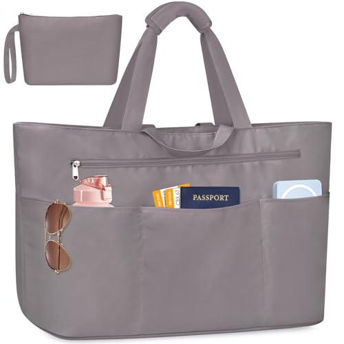 HUANLANG Large Beach Tote Bags for Women Men,Big Beach Bag with Zipper Wet Pocket,Extra Large Tote Bag for Travel Pool - Image 1