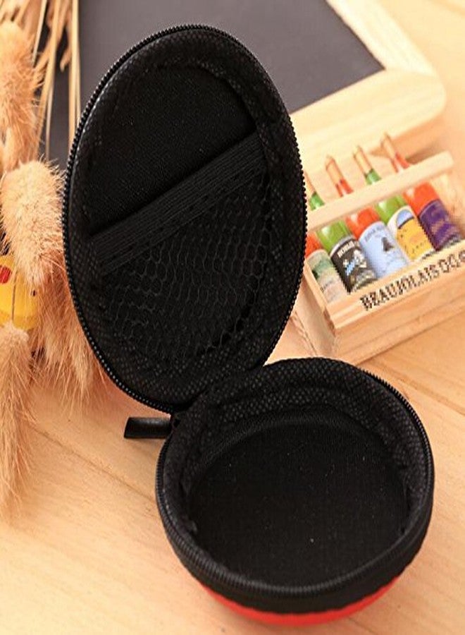 ericotry 6Pcs Earbud Cases Small Round Pocket Earbud Travel Carrying Case Headset Cases Earphone Headphone Cable Jewelry Storage Container Bag Hard EVA Headphone Box (Random Color) - Image 5