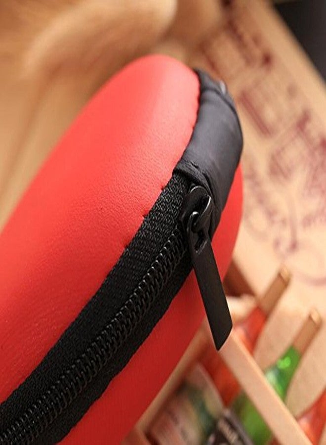 ericotry 6Pcs Earbud Cases Small Round Pocket Earbud Travel Carrying Case Headset Cases Earphone Headphone Cable Jewelry Storage Container Bag Hard EVA Headphone Box (Random Color) - Image 4