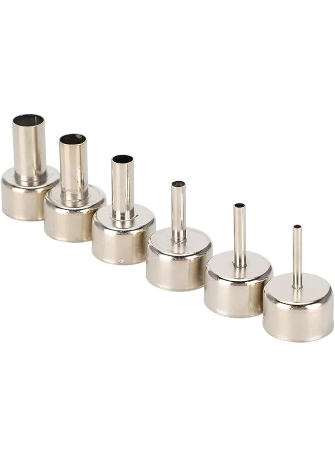 erorex Hot Air Gun Nozzle Stable High Performance Stainless Steel 6Pcs Simple Nozzle For Hot Air Gun Heat Gun Soldering Repairing - Image 5