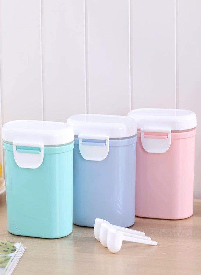 GUCHIGU Silicone Baby Milk Powder Dispenser Box with Scoop, BPA-Free Double Layer Formula Container, Food Grade Snack Storage for Kids & Travel (400 ML, PB2125 Green) - Image 4