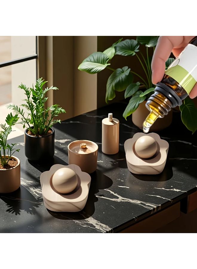 قطعتان من ناشر الزيوت العطرية بمخلب قط خشبي للمنزل والسيارة، هدية مثالية - Image 3