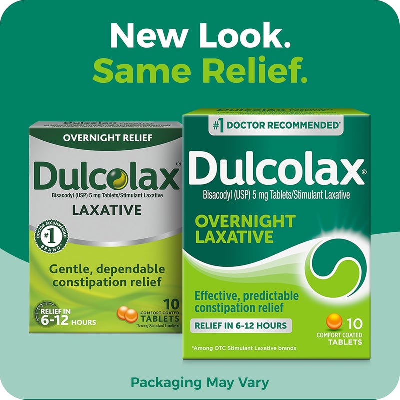 Dulcolax Stimulant Laxative Tablets Predictable  Effective Constipation Relief Relieves Straining  Bloating Bisacodyl 5 mg 10 Count - Image 2