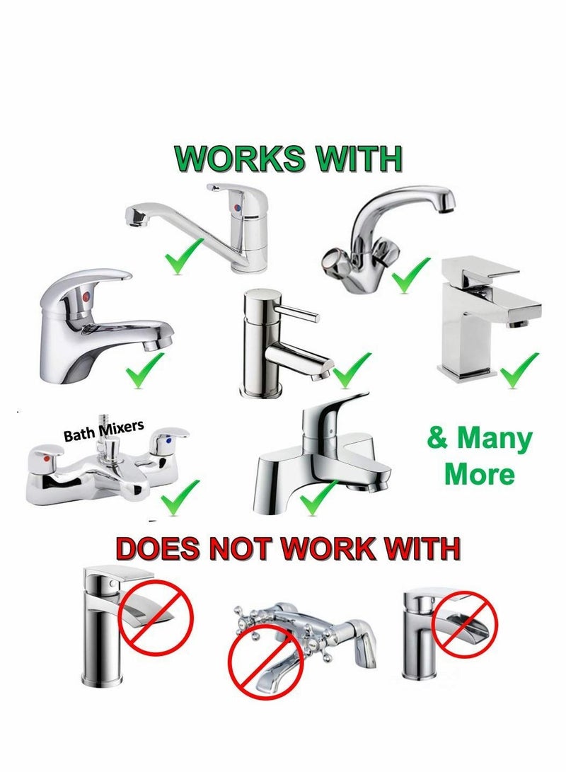 Shower Attachment for Bath Taps, Diverter Valve Shower Attachment, Add Shower to Bath Filler, 28mm / 24mm Diverter, Shower Bath Bidet Attachment, Chrome M22 X M24/M28 - Image 4