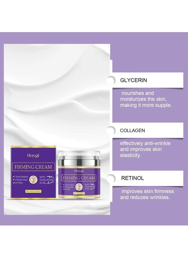 هويجي كريم شد الرقبة ، ومكافحة الشيخوخة الوجه مرطب يحتوي على الريتينول والكولاجين وحمض الهيالورونيك - Image 4