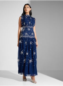 Amelia Rose Embellished Mesh Detailed Dress  - Image 4