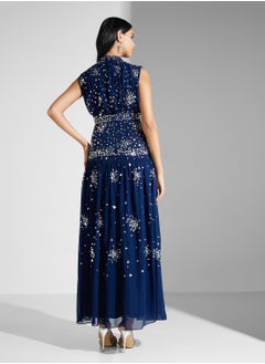 Amelia Rose Embellished Mesh Detailed Dress  - Image 2
