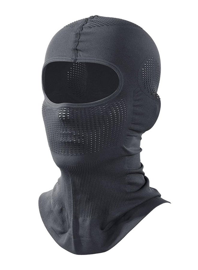Generic UV Protection Ice Silk Face Mask for All Sasons, Balaclava Face Mask of Men, Ski Mask, Cycling Mask, Multi-Mesh Breathable Elastic Sun Protection Face Mask, Dark Grey - Image 1