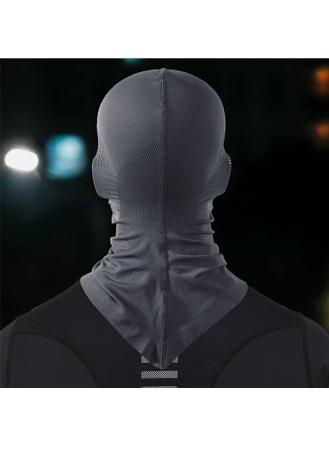 Generic UV Protection Ice Silk Face Mask for All Sasons, Balaclava Face Mask of Men, Ski Mask, Cycling Mask, Multi-Mesh Breathable Elastic Sun Protection Face Mask, Dark Grey - Image 4