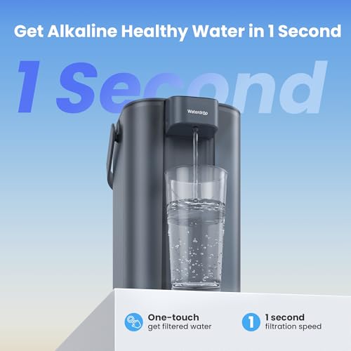 Waterdrop Alkaline Electric Water Filter Pitcher, Rechargeable Water Dispenser, Instant 200-Gallon 15-Cup Countertop System, NSF/ANSI 42, Reduce PFOA/PFOS, Chlorine, Lead, Blue, with 1 Filter - Image 5