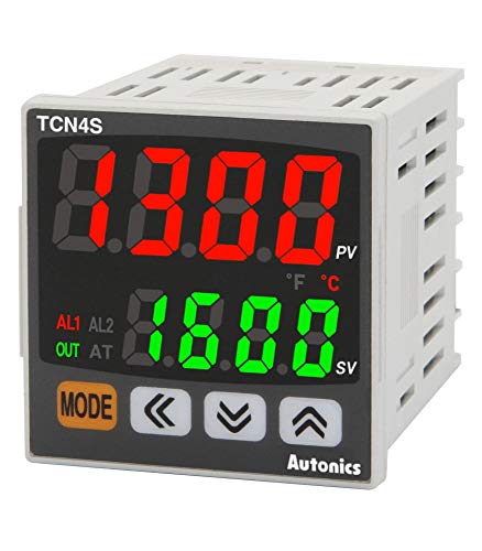 AUTONICS TCN4S-24R 1/16 DIN, 100-240 VAC, 2 Alarm Output, Dual Display 4 Digit, PID Control, Relay & SSR Output, Temp Control - Image 1