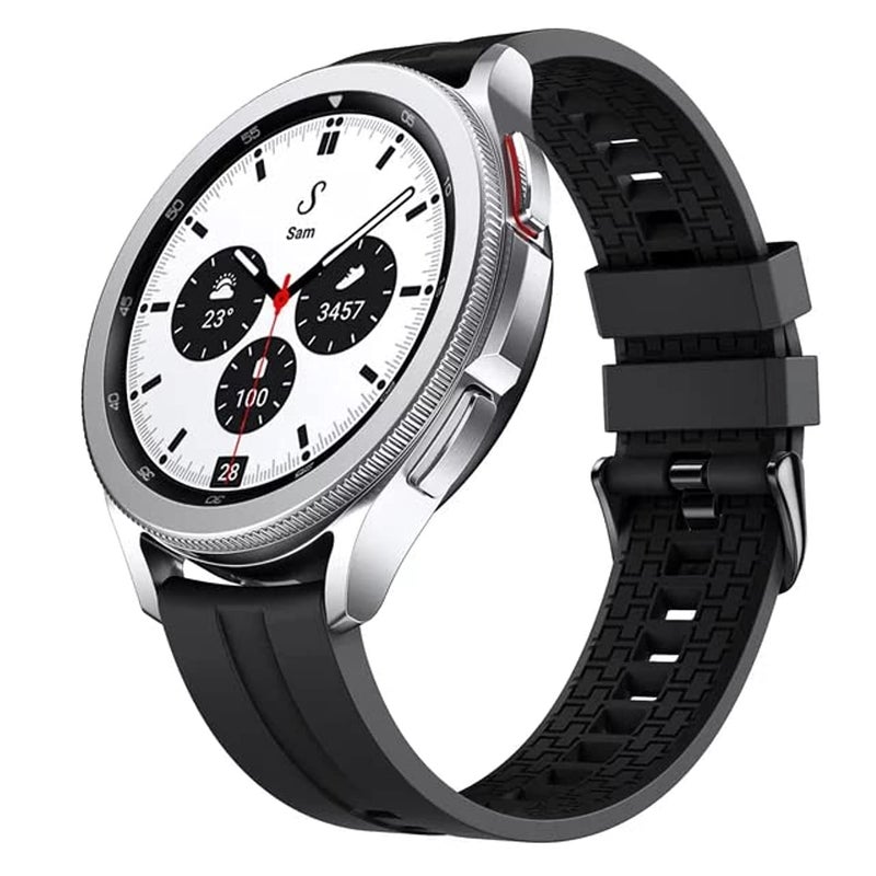 Dado حزام سيليكون متوافق مع ساعة سامسونج جالكسي ووتش 6 كلاسيك 47/43 مم، 5 برو 45 مم، 4 كلاسيك 46/42 مم، ووتش 6/5/4 44/40 مم - Image 2