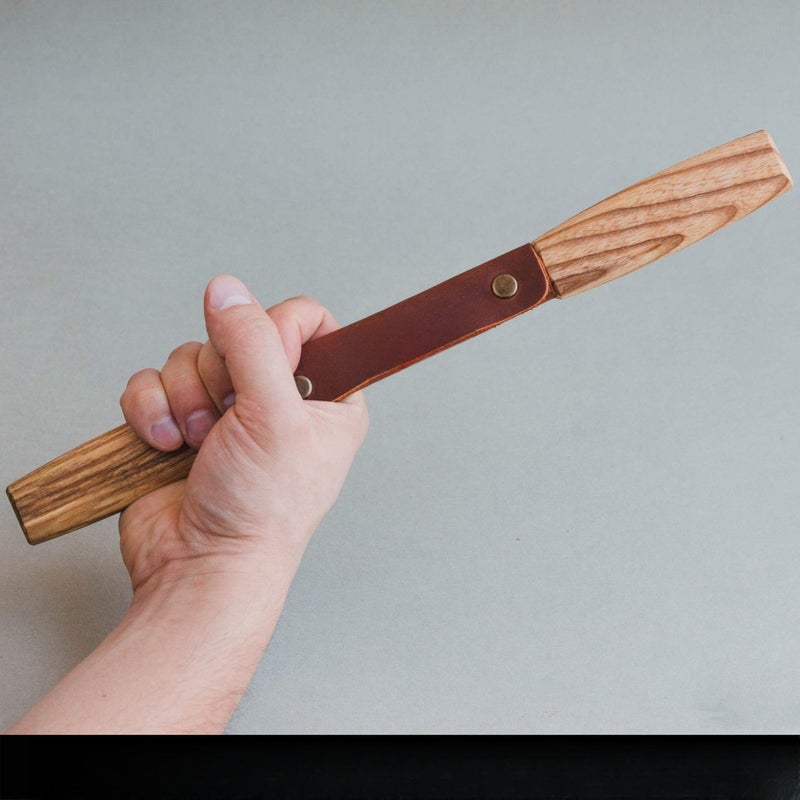 LAMAY Draw Knife with Leather Sheath Woodworking Tool 4.3" Drawknife Wood Carving Tools Wood Draw Knife Woodworking Whittling Tools - Image 3