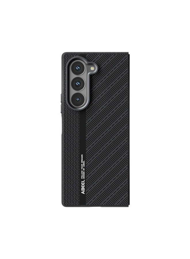 general Kevlar carbon fiber pattern is suitable for Samsung Z Fold 5 folding screen mobile phone case anti-fall protective cover - Image 1