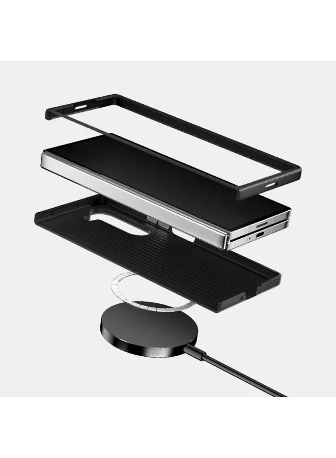 general Kevlar carbon fiber pattern is suitable for Samsung Z Fold 5 folding screen mobile phone case anti-fall protective cover - Image 3