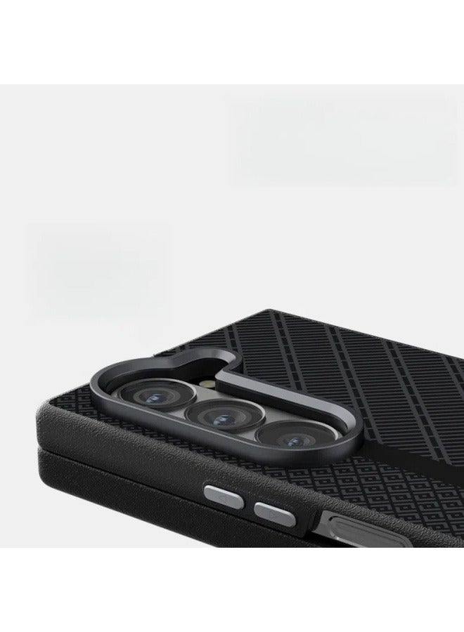 general Kevlar carbon fiber pattern is suitable for Samsung Z Fold 5 folding screen mobile phone case anti-fall protective cover - Image 4