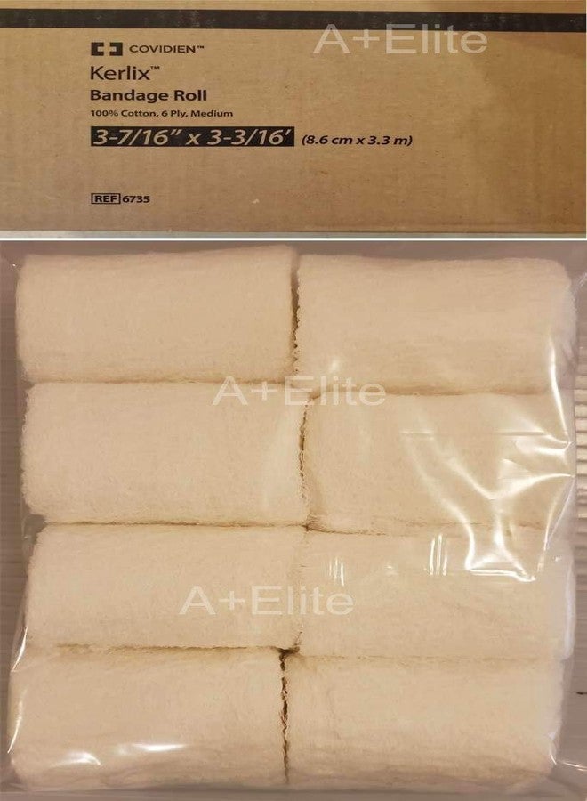 Kerlix ضمادات شاش مطاطية قابلة للتشكيل من كيندال كيرليكس، مقاس 3-7/16 بوصة × 3-3/16 قدم، 6 طبقات، 6735، 8 لفات/عبوة NS - Image 2