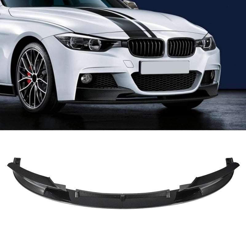 Fancemot Carbon Fiber Front Bumper Lip Compatible with BMW F30 F31 3 Series M Sport 20122018 Splitter Spoiler Diffuser Protector Wing Body Kit Compatible with BMW 320i 328i 330i 335i 340i