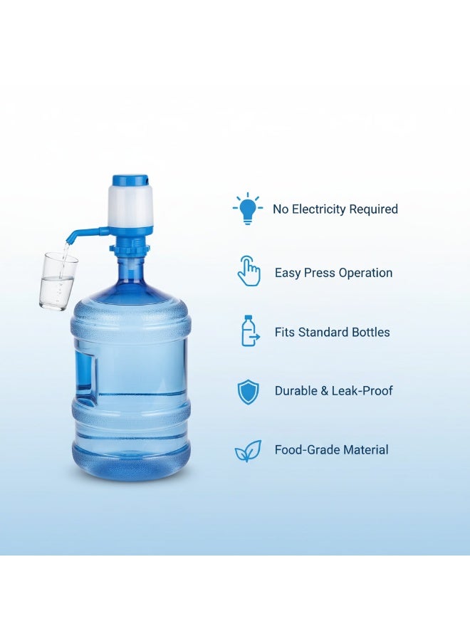 OMG Manual Drinking Water Pump for 5 Gallon Bottle No Electricity Required Easy Press Dispenser Food Grade Leak Proof for Home Office - Image 5