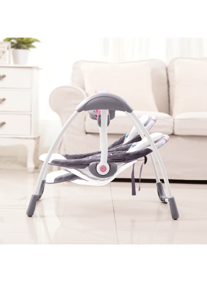 ماستيلا أرجوحة ماستيلا  أطفال أوتوماتيكية لحديثي الولادة والأطفال حديثي المشي مع موسيقى ونسيج جيد التهوية ودميتين محشوتين والعاب معلقه تعمل بالشاحن او احجره البطاريه - Image 5