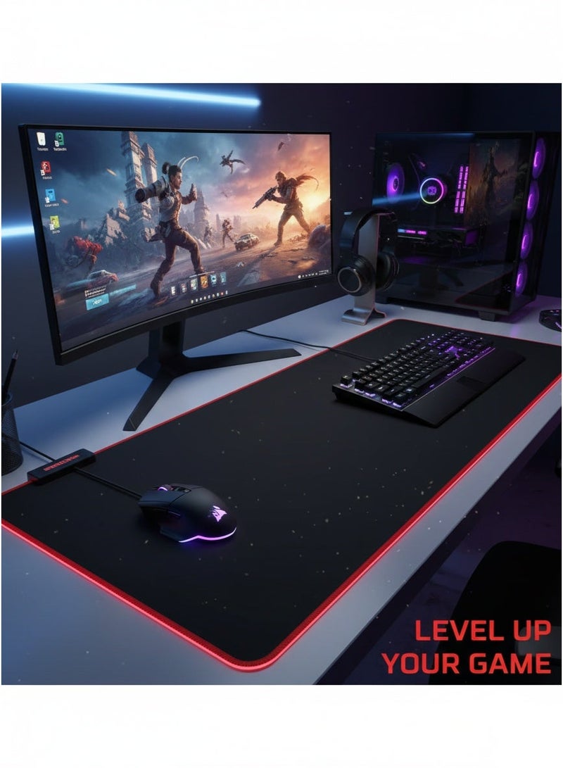 20 20 Planet CARE EVERYDAY Large Mouse Pad Extended Gaming Non-Slip Rubber Base Office Desk Keyboard Mouse Pads Black - Image 2