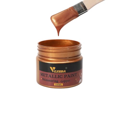 VGSEBA Acrylic Metallic Paint, Non Toxic, Non Fading, 100ml Copper Paint for Art, Painting, Handcrafts, Ideal for Canvas Wood Clay Fabric Ceramic Craft Supplies - Image 1