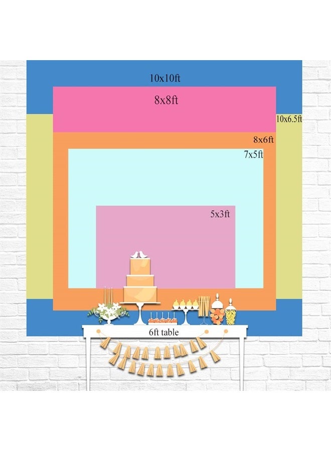 7x5ft Colorful Brick Wall Backdrop for 80's 90's Hip Hop Disco Birthday Wedding Graduation Themed Party Photography Background Retro Block Portrait Photo Studio Props Decorations Banner